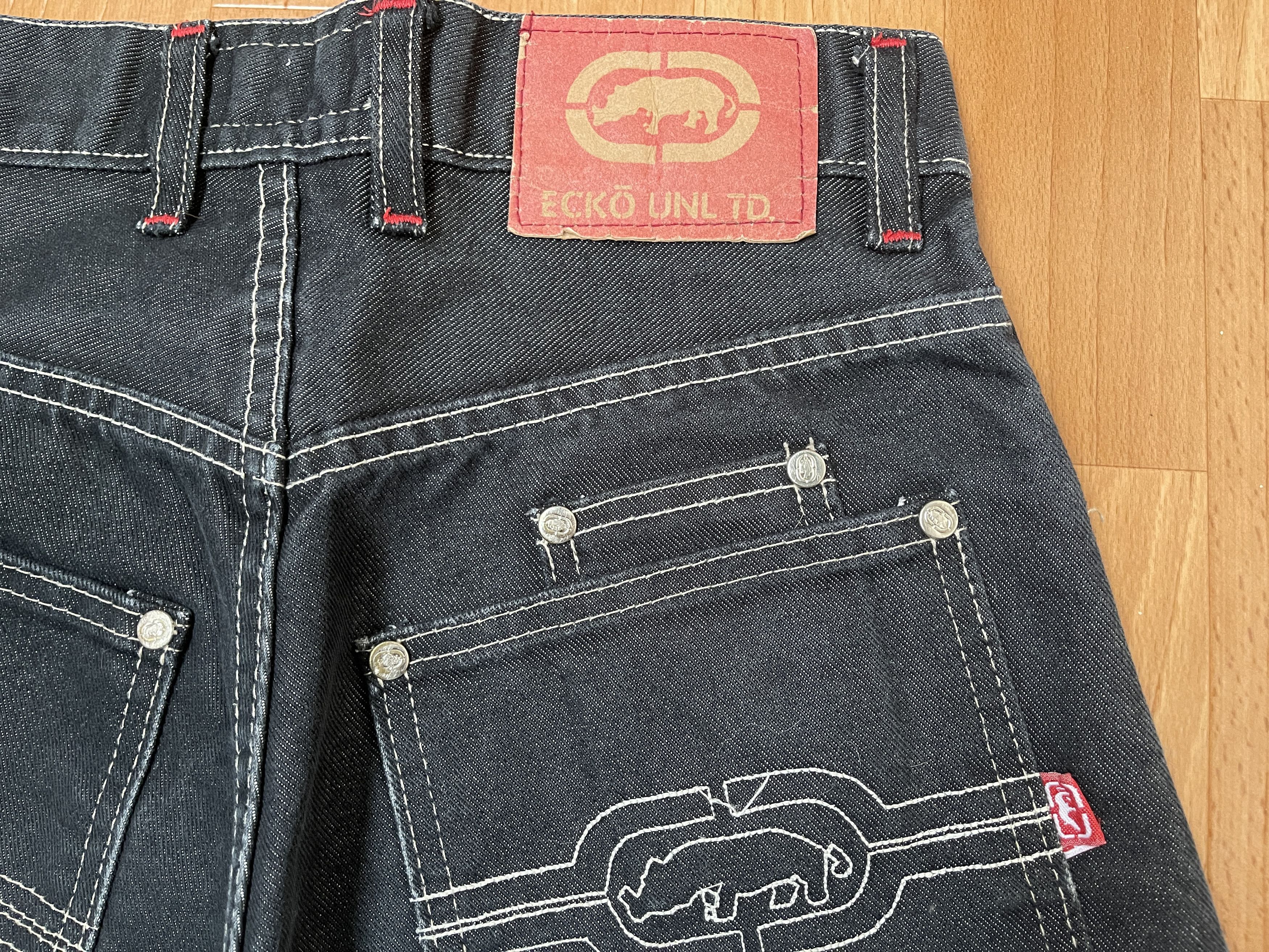 Ecko Unltd. Ecko Unltd jeans shorts, shiny silver vintage baggy 90s 26 Size US 26 / EU 42 - 5 Thumbnail
