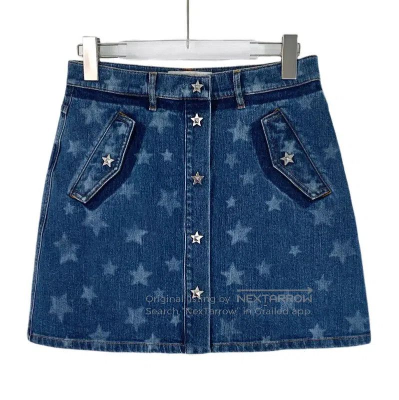 Valentino Valentino Denim Star Print Mini Skirt . Size 29" - 1 Thumbnail