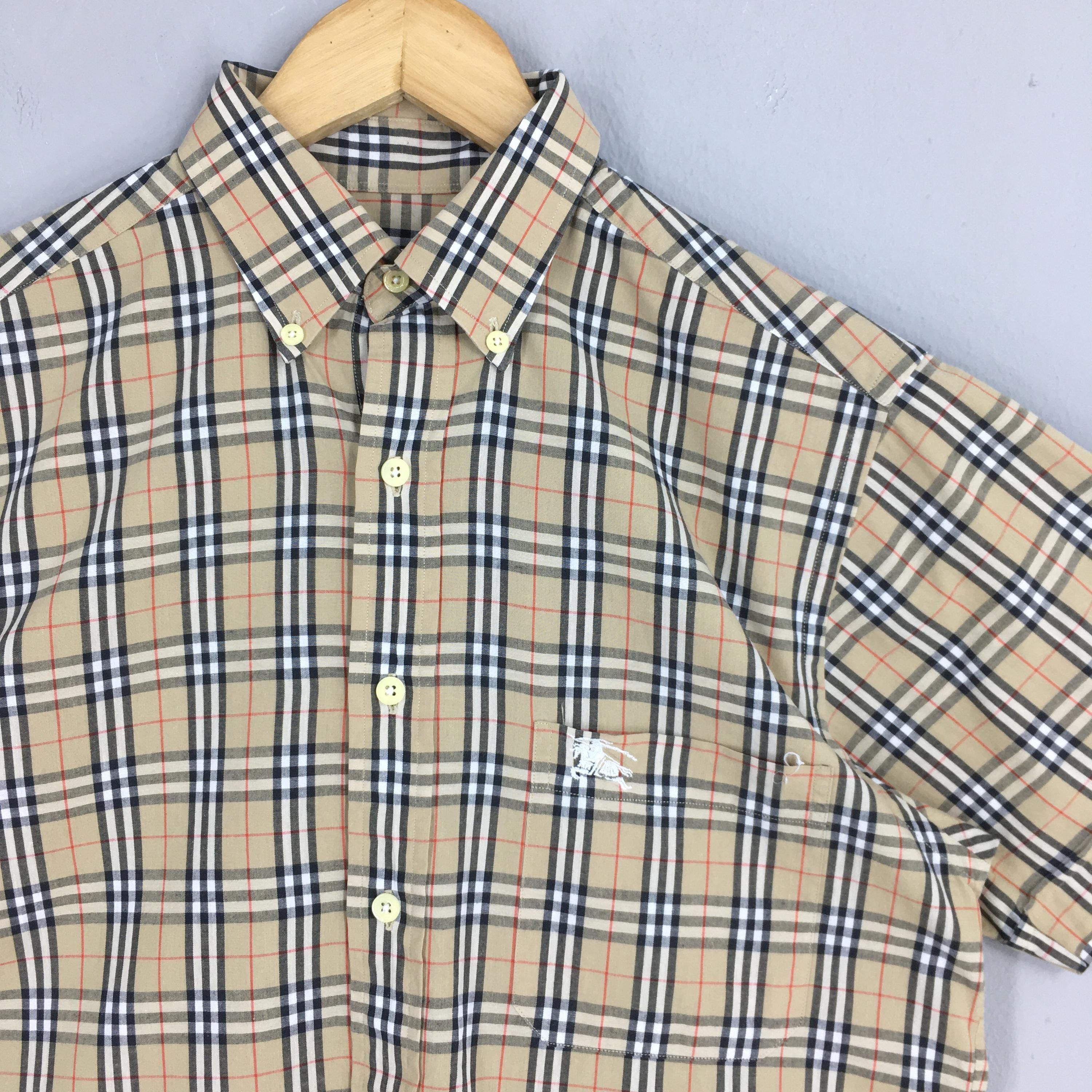 Burberry × Burberry Prorsum Vintage Burberrys Nova Check Brown Oxfords Shirt Small Size US S / EU 44-46 / 1 - 2 Thumbnail