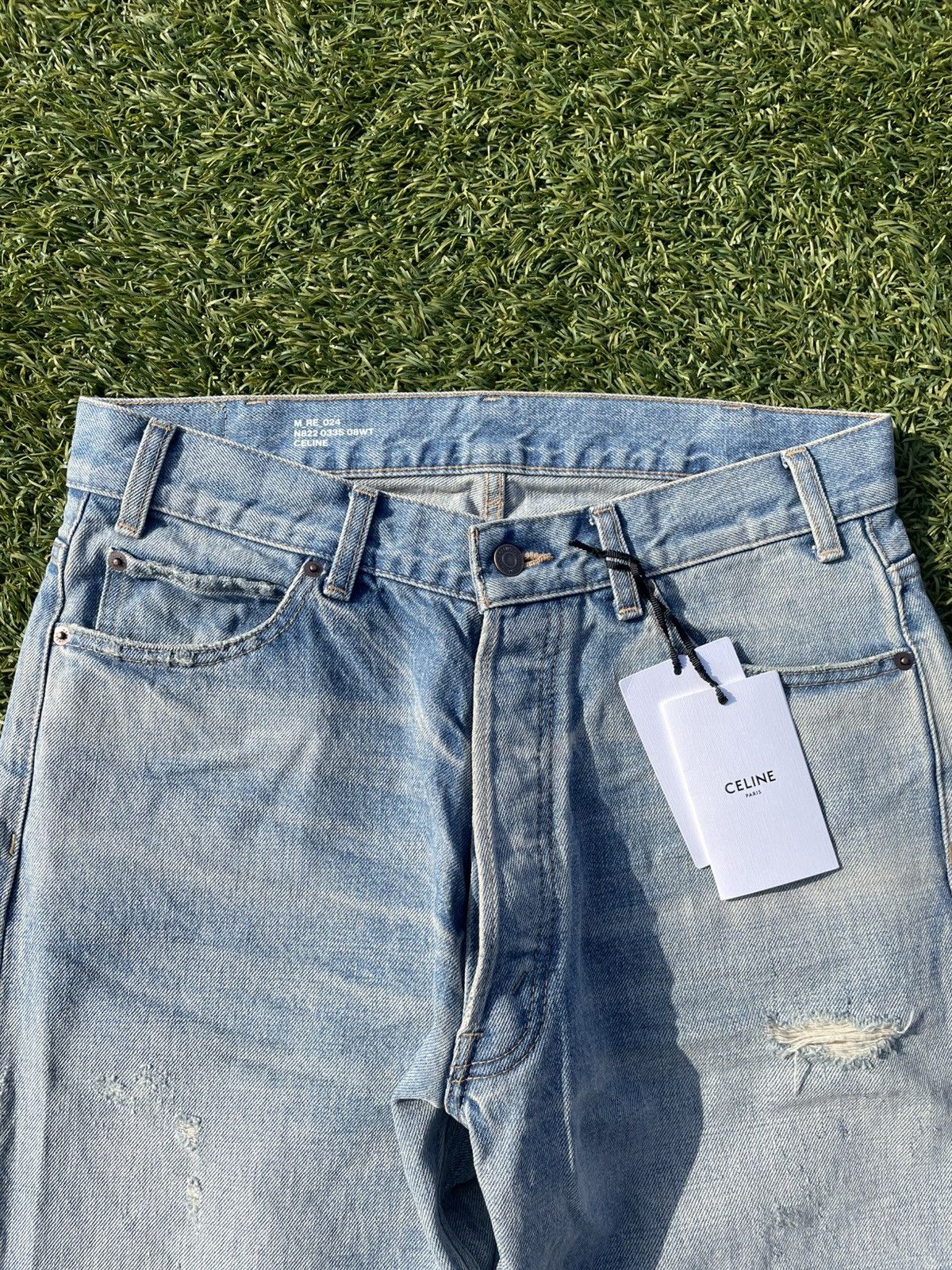 Celine Celine Wesley Straight Leg Distressed Denim Size US 30 / EU 46 - 2 Thumbnail