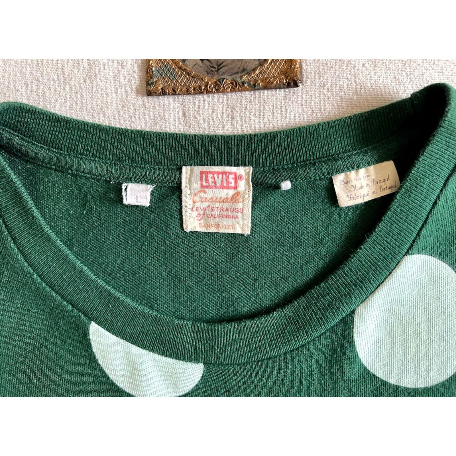 Levi's Levi’s LVC T-Shirt L Green Polka Dots Single Stitch 60s Casuals Immaculate LNWOT Size US L / EU 52-54 / 3 - 5 Thumbnail