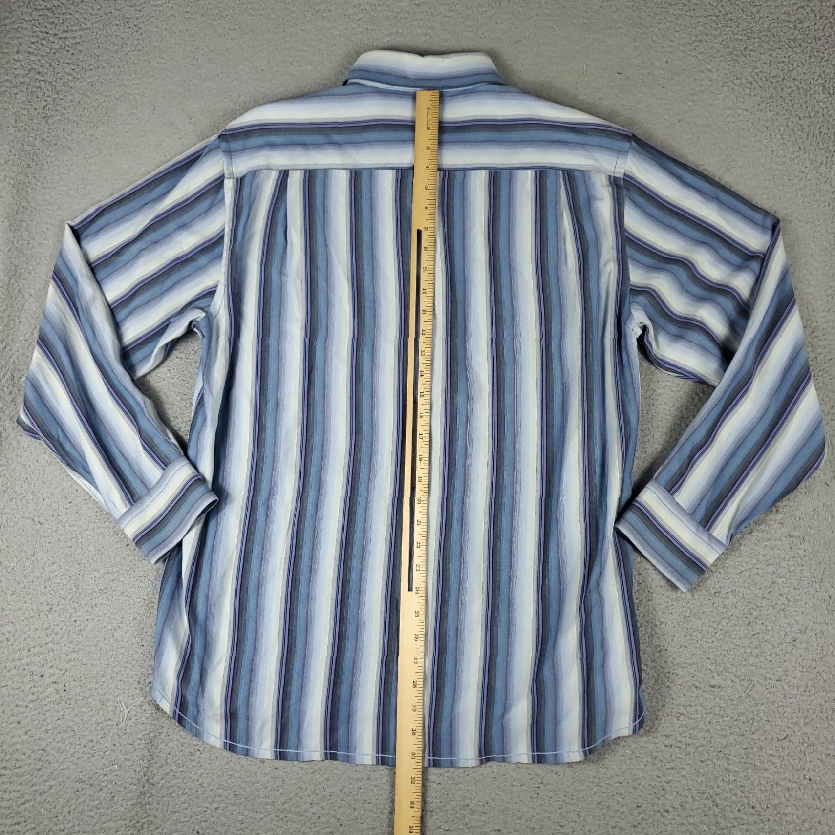 Tommy Bahama Tommy Bahama Shirt Mens Large Blue Striped Silk Casual Button Up Long Sleeve Size US L / EU 52-54 / 3 - 3 Thumbnail