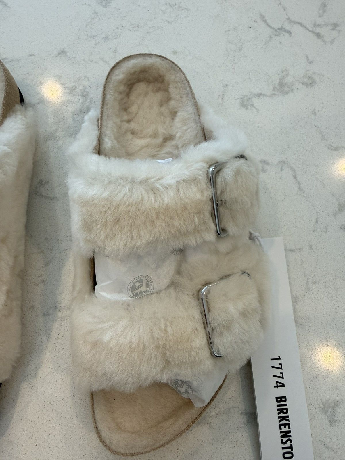 Birkenstock Birkenstock 1774 Arizona Shearling Sandals Size US 8 / IT 38 - 3 Thumbnail