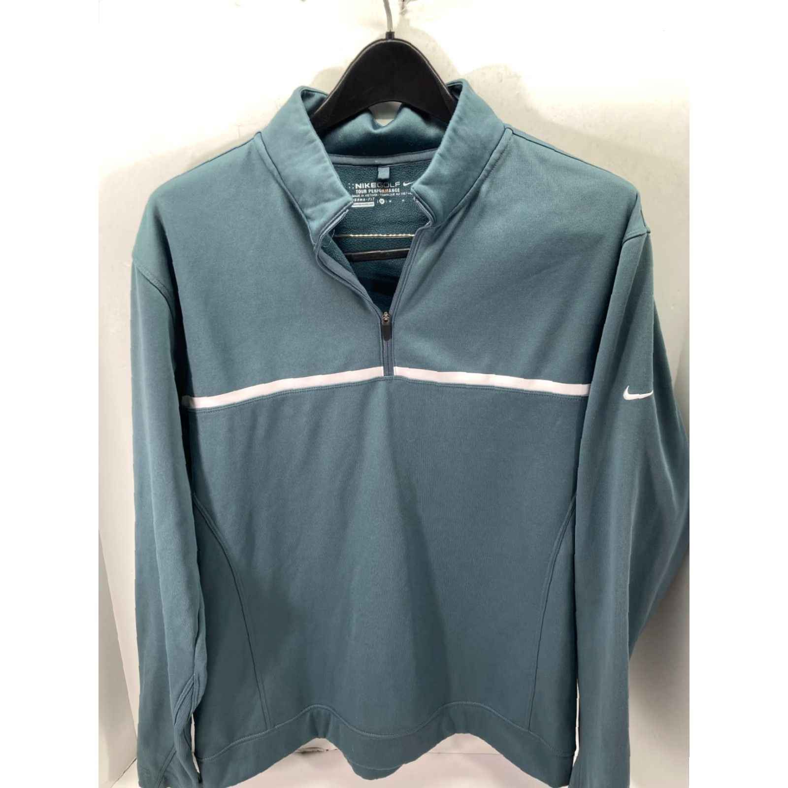 Nike Nike Golf Therma Fit Pullover Sweatshirt Mens M Blue 1/4 Zip Tour Performance Long Sleeve Sweatshirt Mens M Blue 1/4 Zip Tour Performance Size US M / EU 48-50 / 2 - 2 Thumbnail