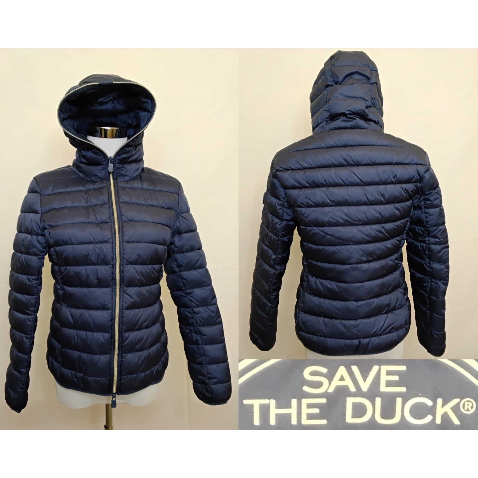 Save The Duck Save the Duck Puffy Coat Women's XS Blue Hooded Full Zip Size XS / US 0-2 / IT 36-38 - 1 Thumbnail