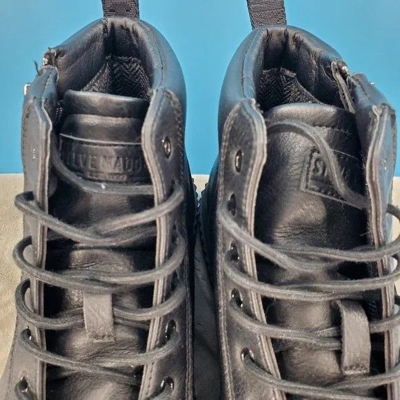 Steve Madden Steve Madden P-Darth men's black Leather high top sneaker/Sh Size US 11 / EU 44 - 5 Thumbnail