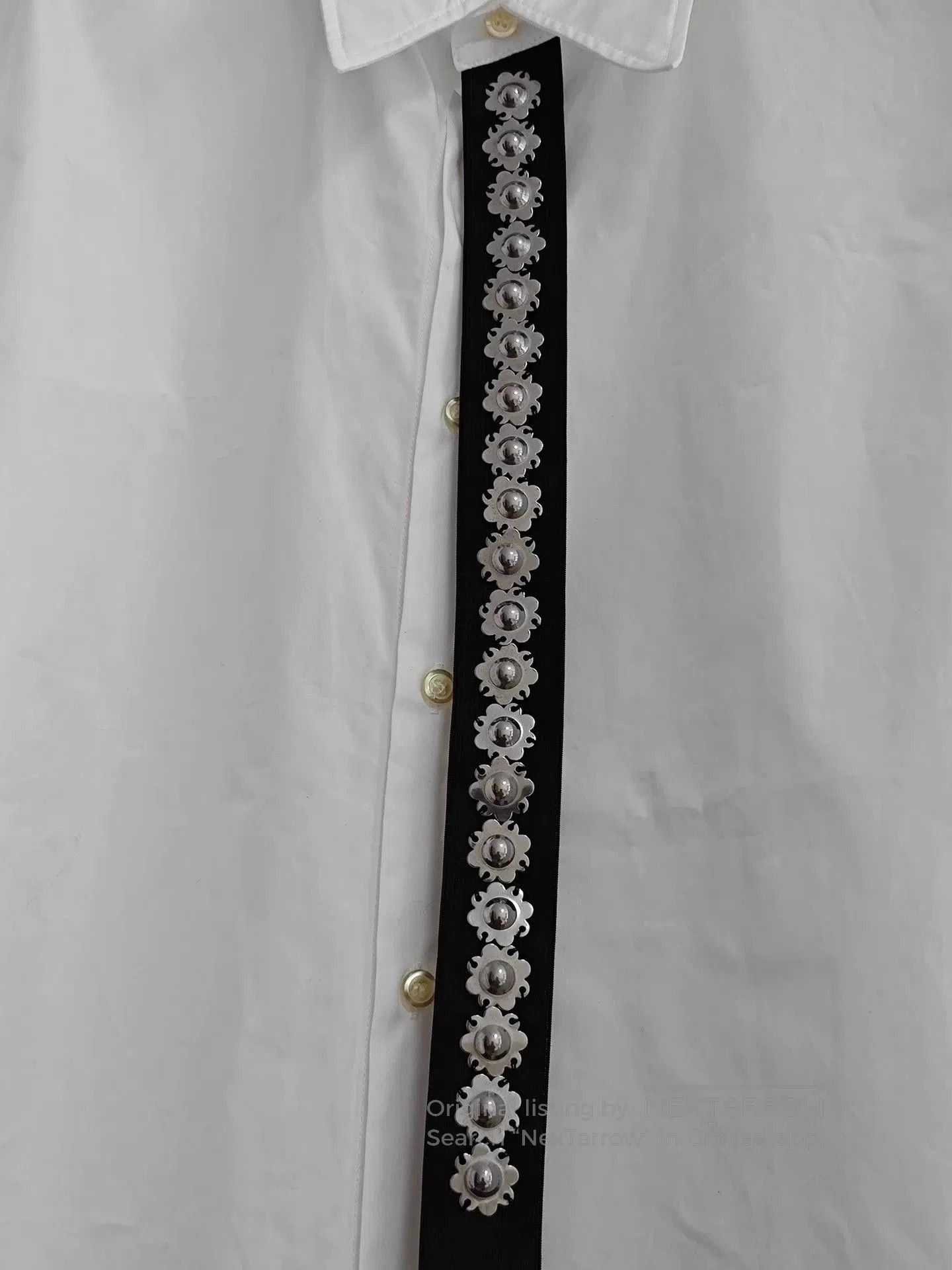 Stefan Cooke Stefan Cooke White Shirt with Metal Tie. Size US XL / EU 56 / 4 - 2 Thumbnail