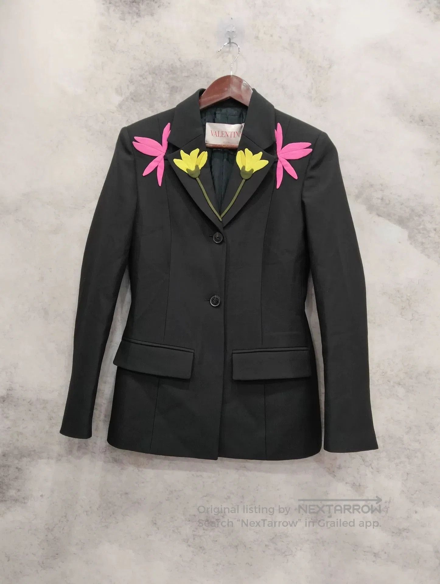 Valentino Valentino Black Embroidered Coat Size 36. Size US XS / EU 42 / 0 - 1 Thumbnail