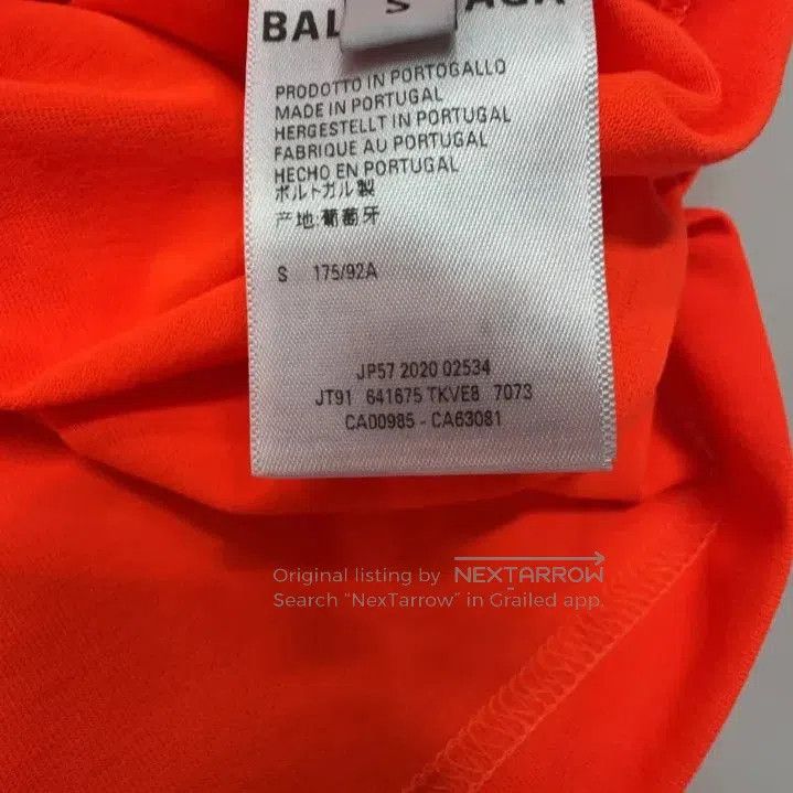 Balenciaga Balenciaga SS21 Orange Short Sleeve T. Size US S / EU 44-46 / 1 - 5 Thumbnail