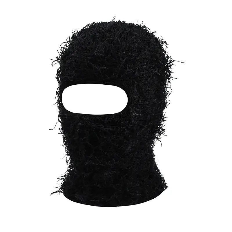 Designer × Japanese Brand Distressed Black Knit Balaclava y2k Ski Mask Size ONE SIZE - 3 Thumbnail