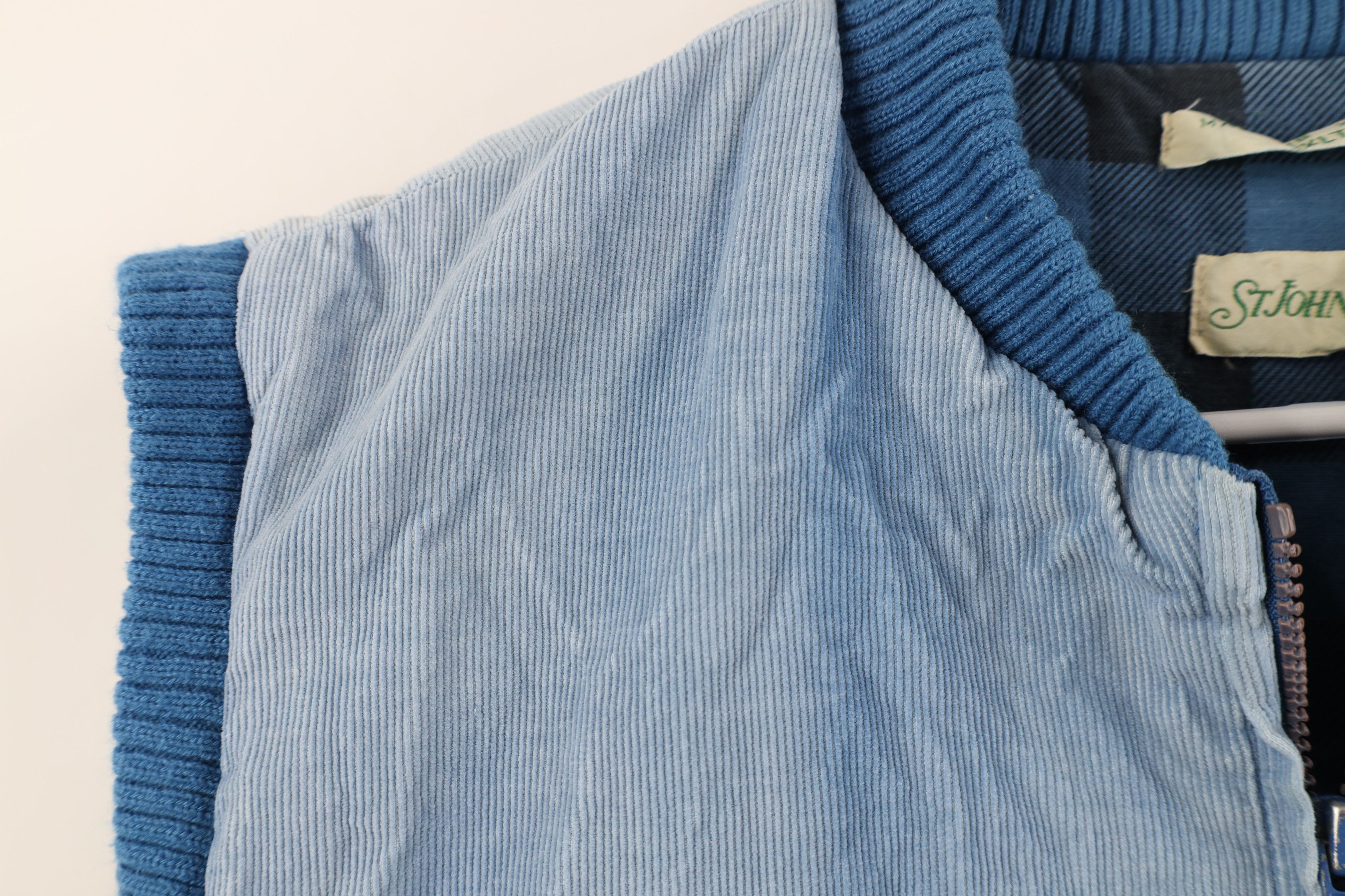 Vintage Vintage 90s Streetwear Quilted Corduroy Vest Jacket Blue Size US XXL / EU 58 / 5 - 5 Thumbnail
