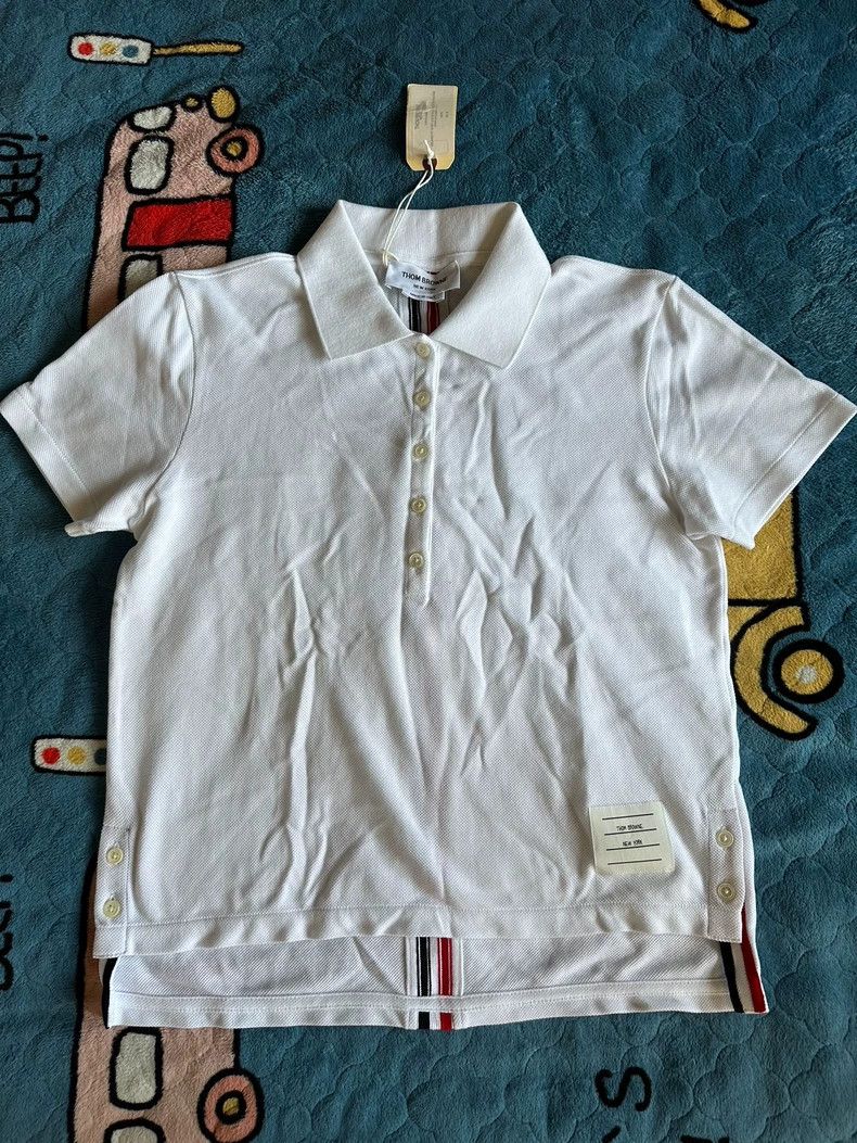Thom Browne Thom Browne white polo Size US XXS / EU 40 - 1 Thumbnail