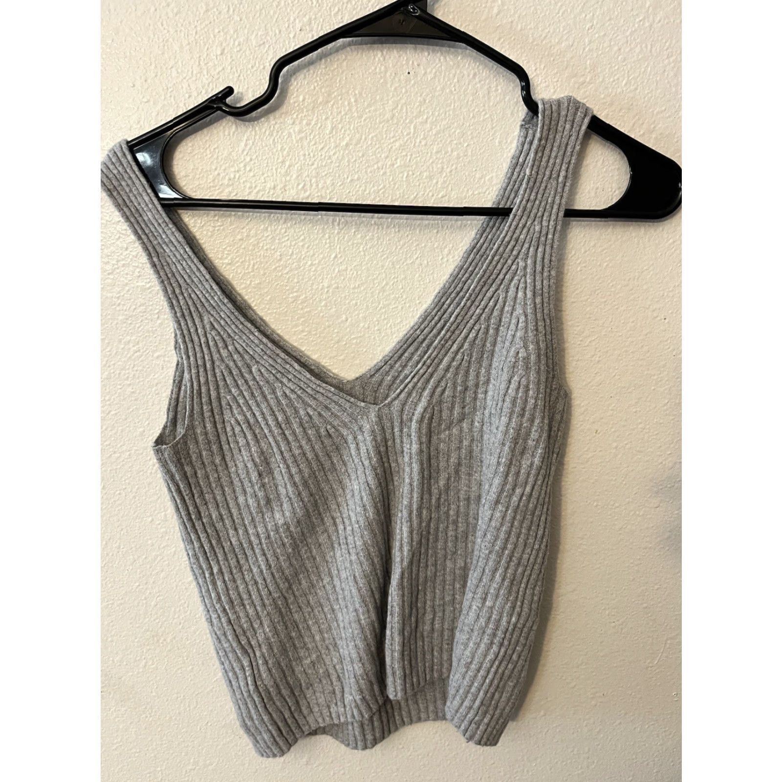 Gap VINTAGE Gap Tank Top Women's Gray V-Neck Knit Pullover XS 100% Cotton Casual Sleeveless 90s Womens Size XS / US 0-2 / IT 36-38 - 2 Thumbnail