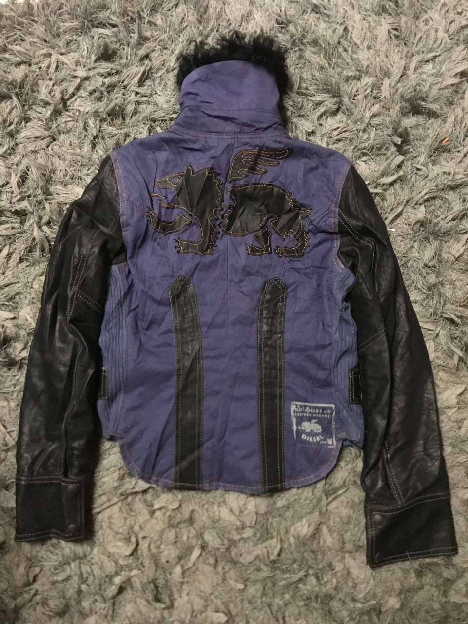 Diesel Vintage Y2k Diesel Leather Madness Fur Jacket Size US XS / EU 42 / 0 - 4 Thumbnail