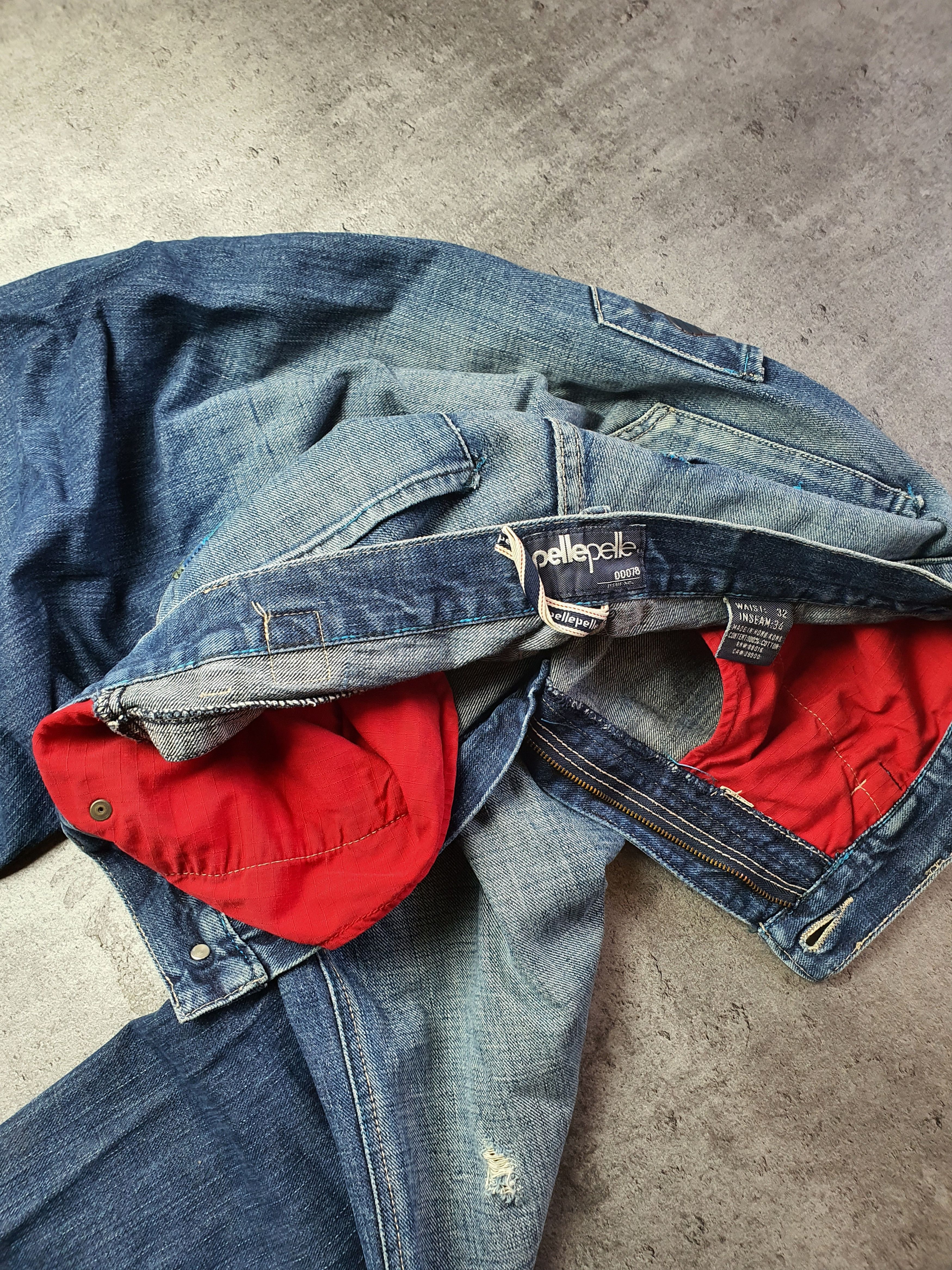 Japanese Brand × Pelle Pelle Vintage RAP pants Pelle Pelle denim baggy fit drill Size US 32 / EU 48 - 4 Thumbnail