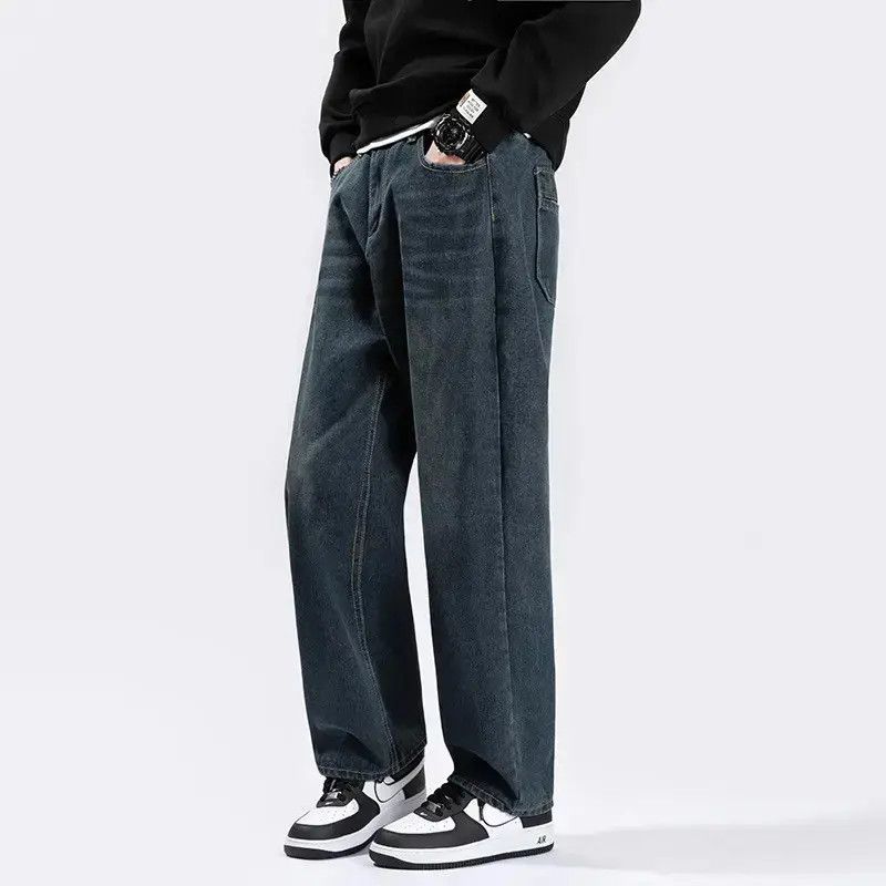 Japanese Brand Retro loose washed wide leg jeans Size US 30 / EU 46 - 4 Thumbnail