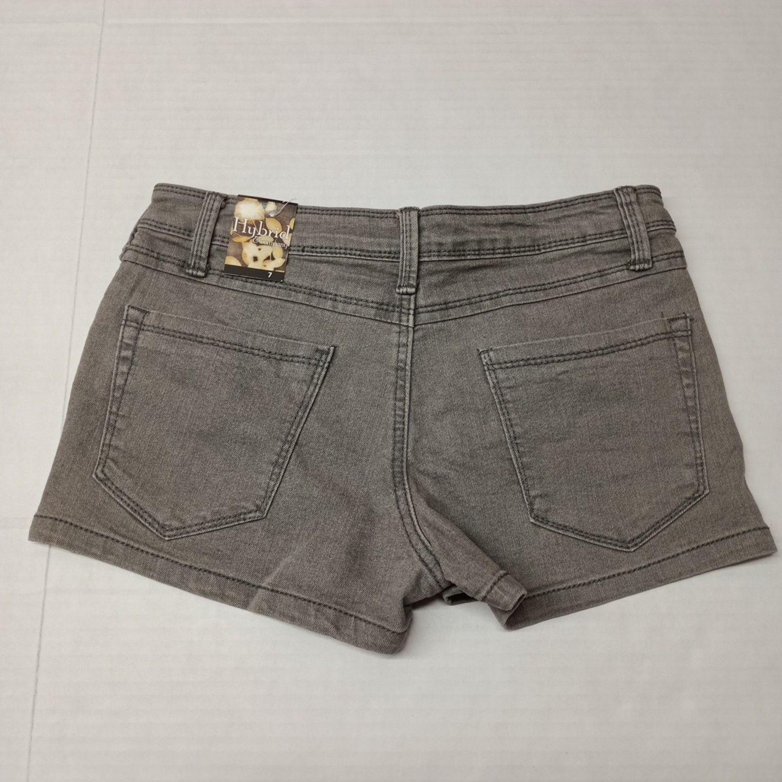 Other Hybrid & Com Denim Shorts Women's Size 7 Gray Stretch 2" Ins Size 28" / US 6 / IT 42 - 4 Thumbnail