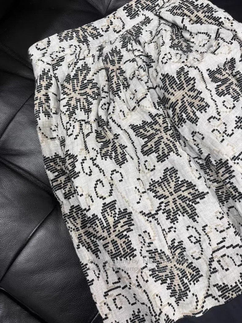 Dries Van Noten DRIES VAN NOTEN Woven Patched Maxi Skirt Size 35" - 2 Thumbnail