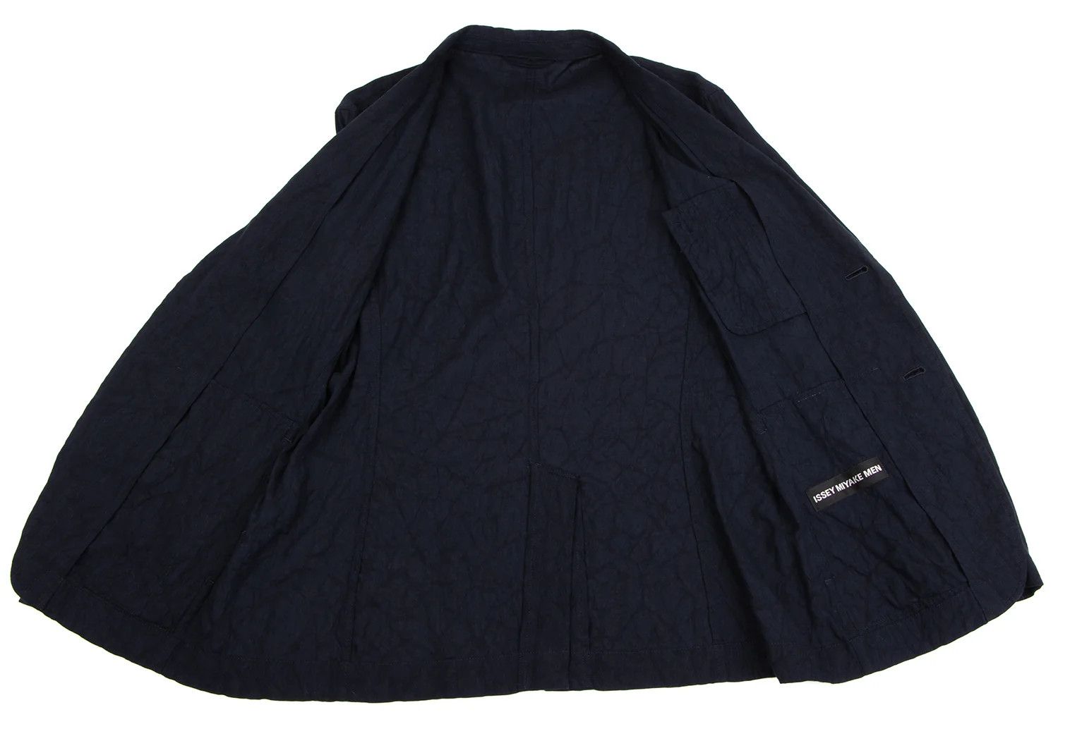 Issey Miyake Linen Blend Shawl Collar Jacket in Dark Blue Size US S / EU 44-46 / 1 - 9 Thumbnail