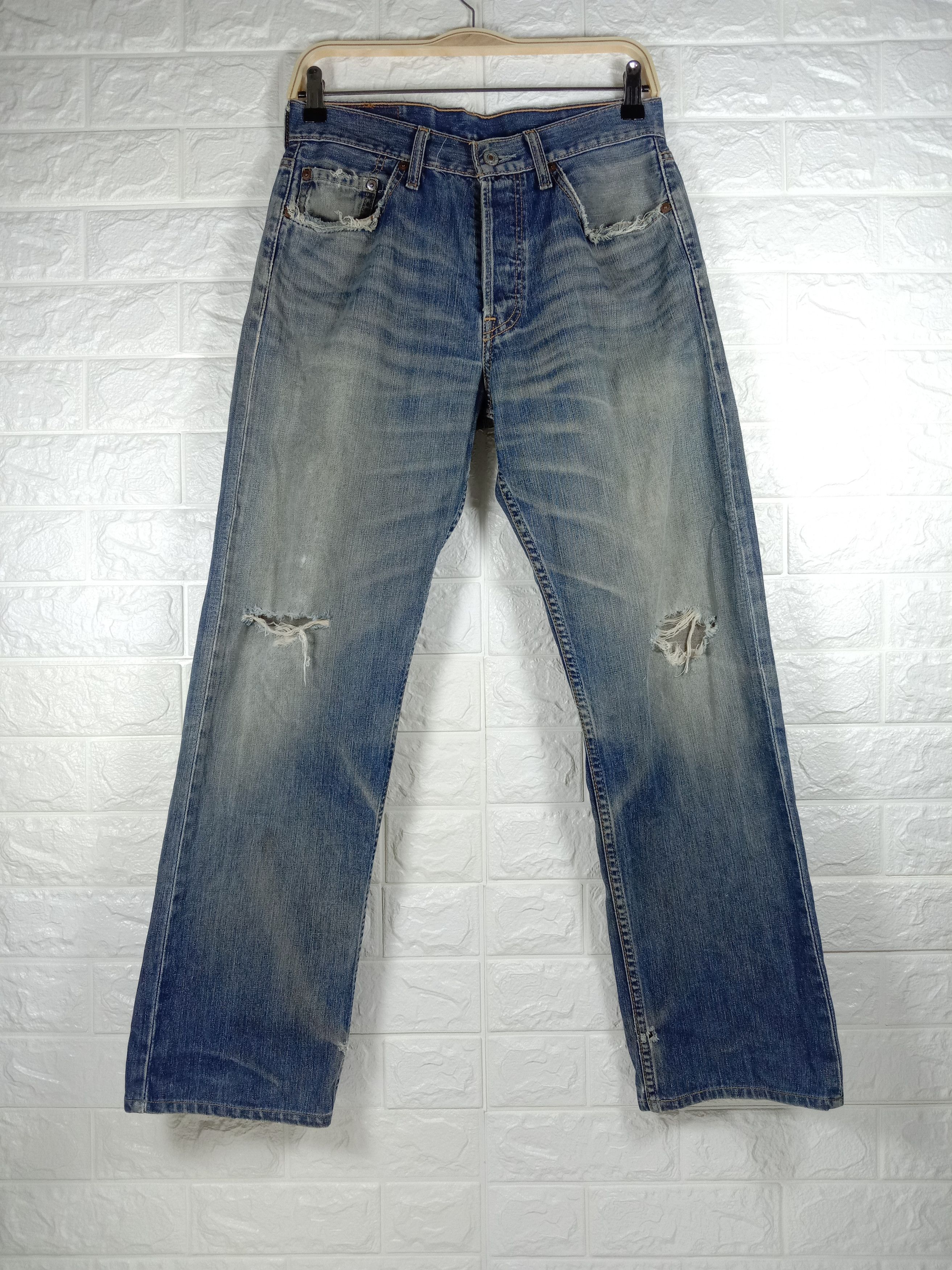 Levi's Vintage Levi’s 501 Jeans Rusty Distressed Denim Size US 30 / EU 46 - 1 Thumbnail