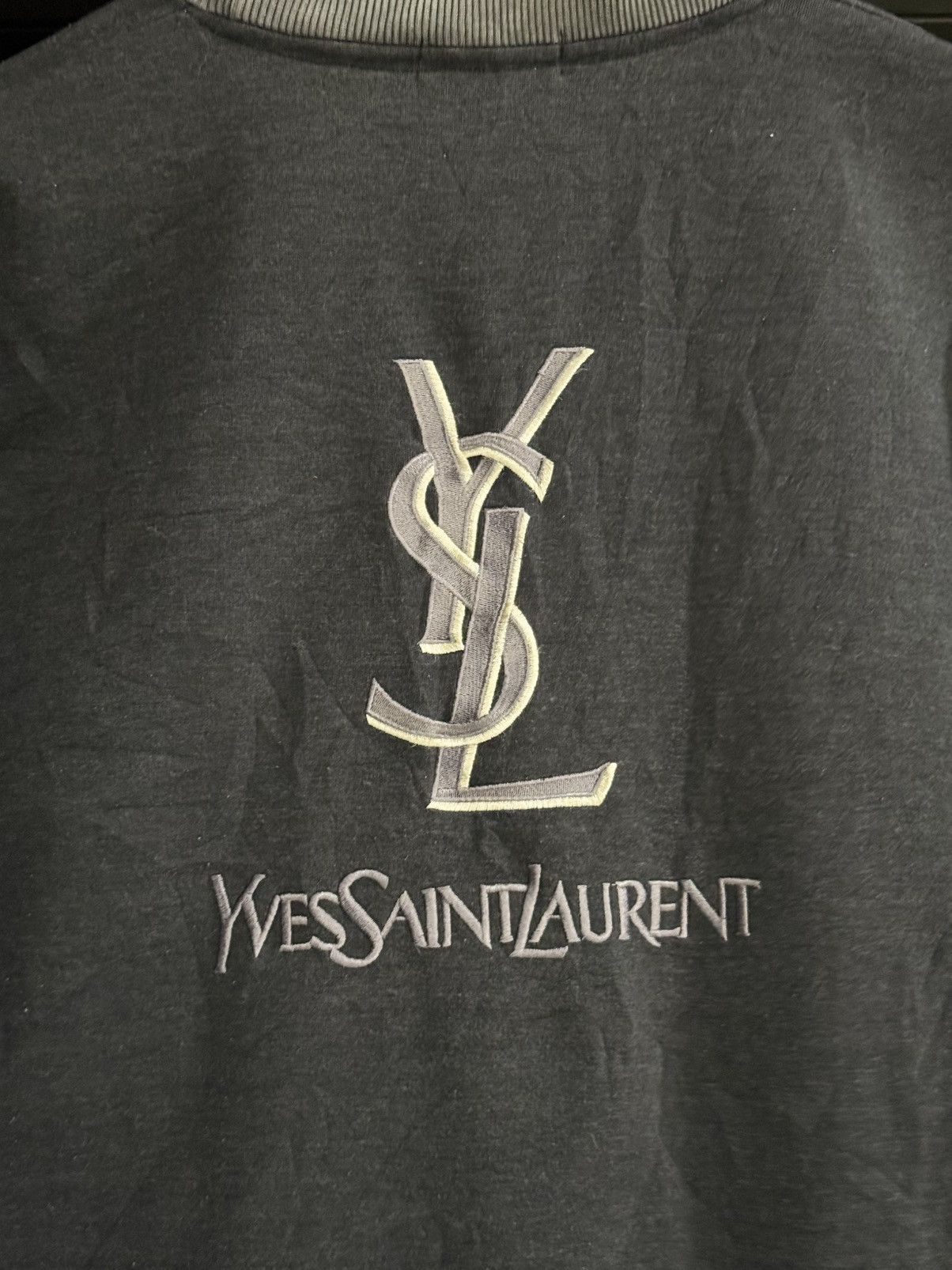 Vintage Thrashed Vintage Yves Saint Laurent YSL Pour Homme Faded Tee Size US L / EU 52-54 / 3 - 3 Thumbnail