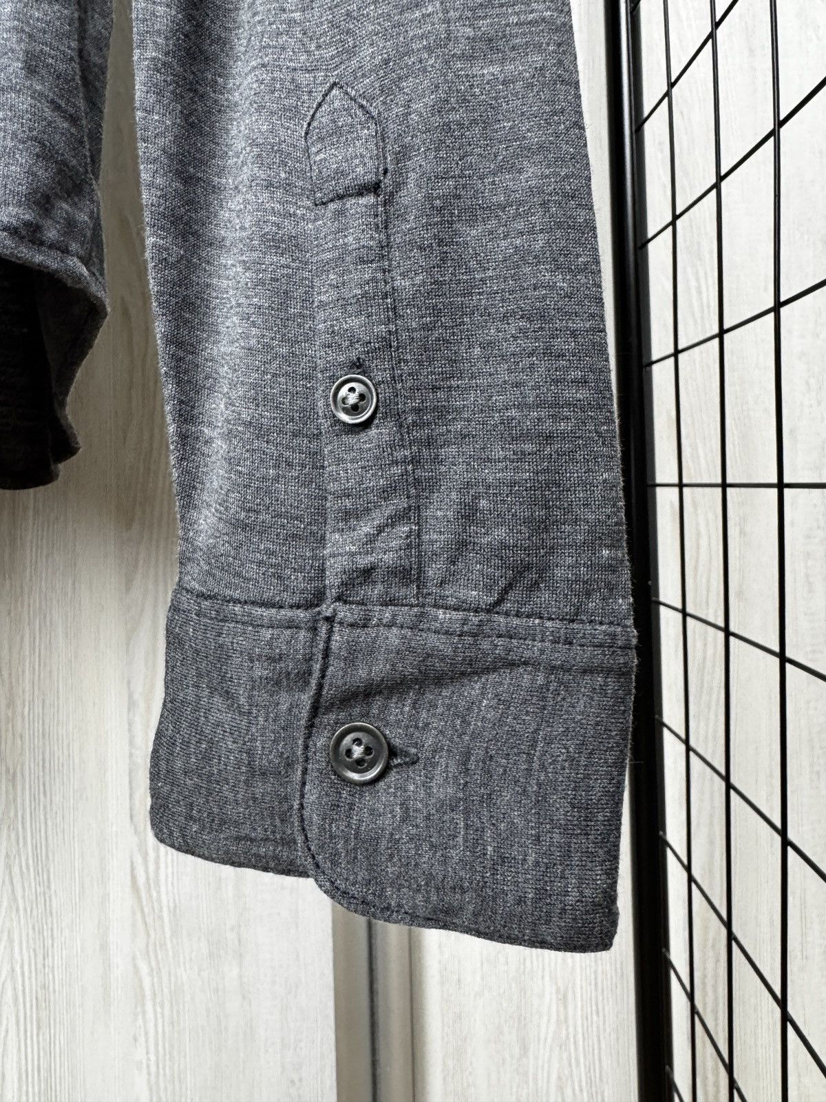 John Varvatos John Varvatos Collection Men's Grey Silk Cotton Knit Shirt Size US M / EU 48-50 / 2 - 8 Thumbnail