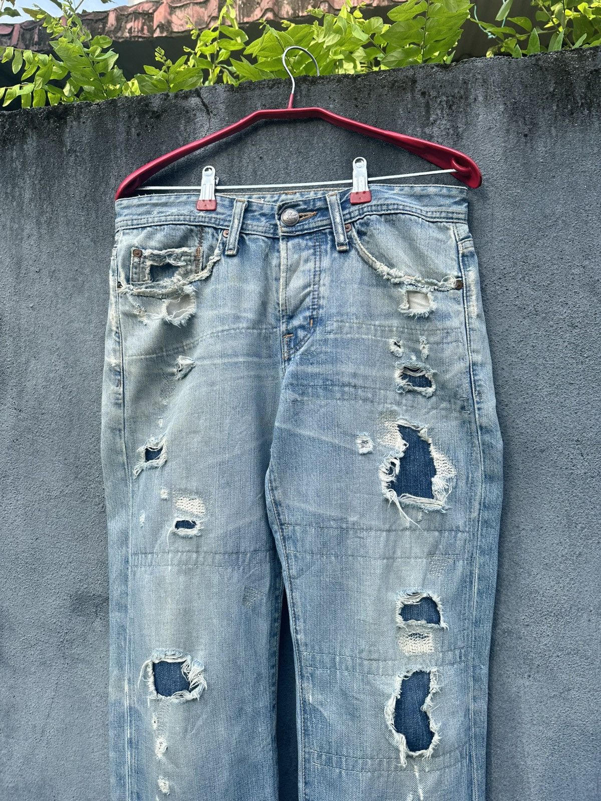 AG Adriano Goldschmied 👹Vintage THRASHED AG Adriano Goldschmeid Baggy Jeans Size US 30 / EU 46 - 5 Thumbnail