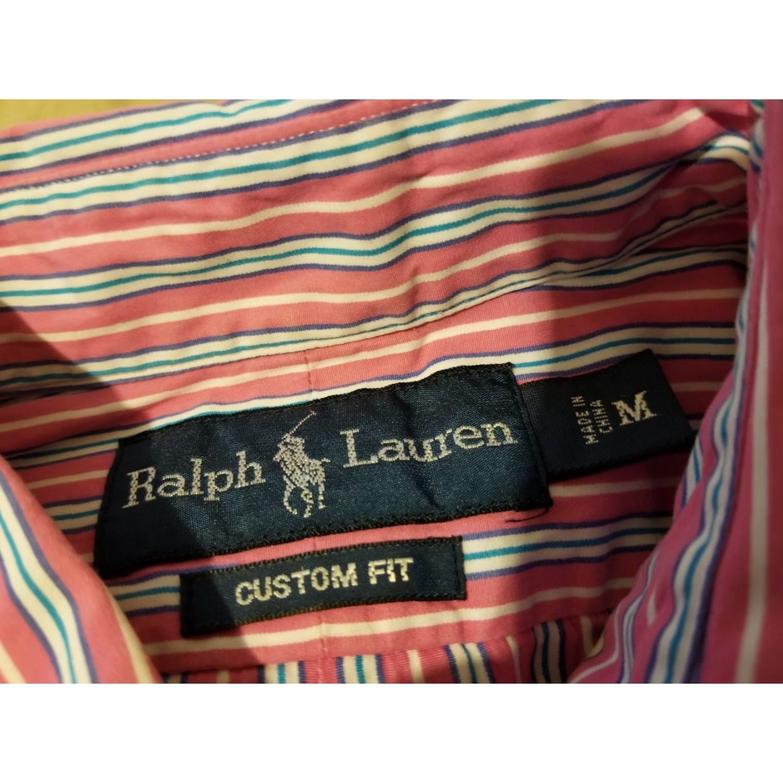 Polo Ralph Lauren Polo Ralph Lauren Dress Shirt Mens Medium Cotton Pink Button Shirt Size 40R - 3 Thumbnail