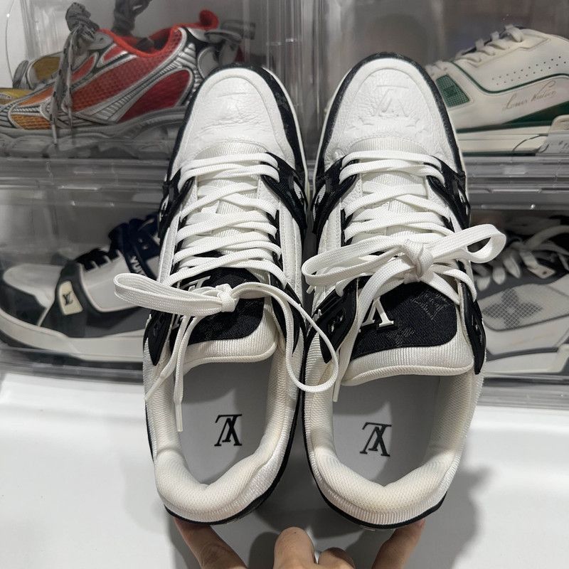 Louis Vuitton Louis Vuitton Trainer Low Top Panda Sneakers -2508 Size US 11.5 / IT 41.5 - 6 Thumbnail