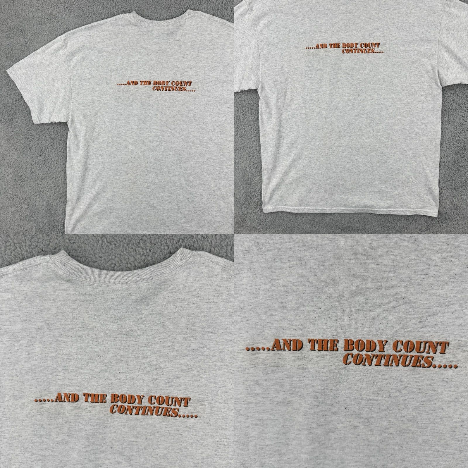 Hanes VINTAGE Hanes T Shirt XL Gray 50/50 Short Sleeve Graphic Tee Men Decade 1990s Agent Orange Cont… Size US XL / EU 56 / 4 - 11 Thumbnail