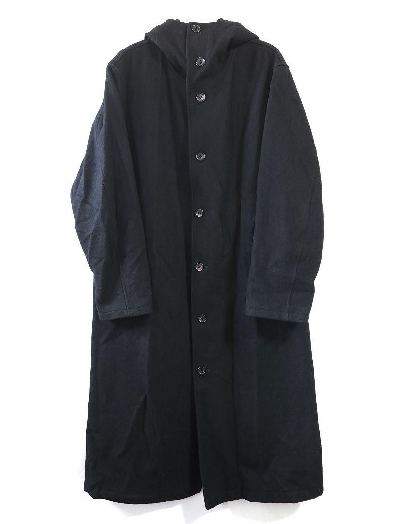 image of Yohji Yamamoto Pour Homme 03Aw Melton Coat in Black, Men's (Size Large)