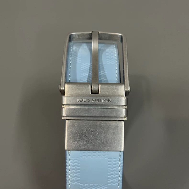 Louis Vuitton louis vuitton blue leather belt-2507 Size ONE SIZE - 4 Thumbnail