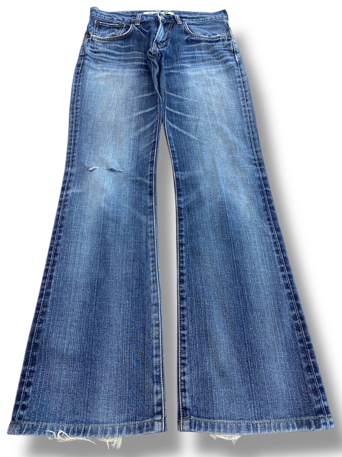 Edwin Edwin Faded Wash Whiskered Style Flare Jeans Size US 32 / EU 48 - 1 Thumbnail