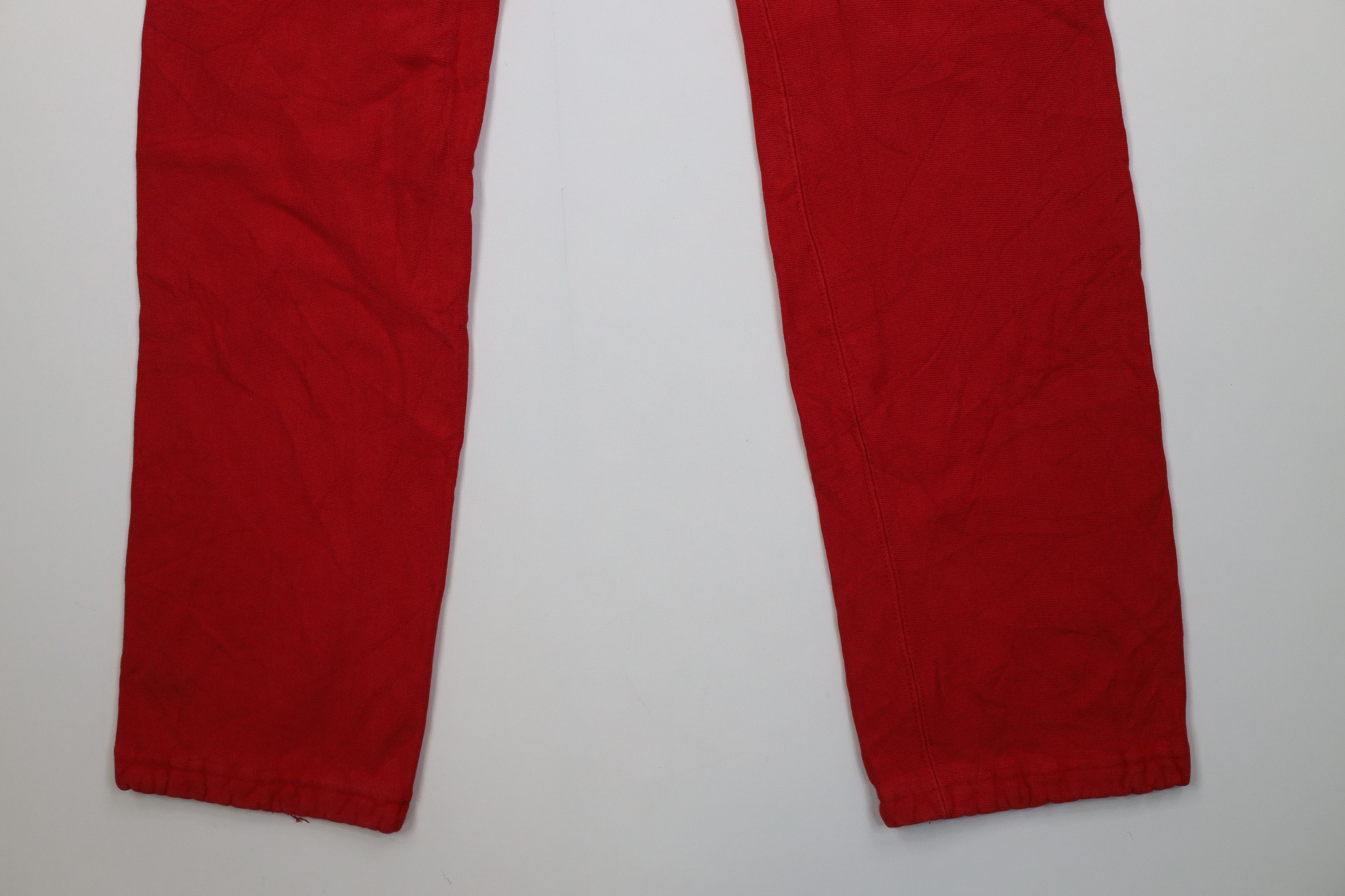 Champion Vintage 90s Champion Reverse Weave Gusset Sweatpants Red USA Size US 34 / EU 50 - 13 Thumbnail