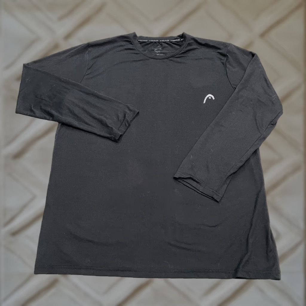 Vintage HEAD Performance Tennis Active Long Sleeve Shirt Mens Medium Black Stretch Tee Size US M / EU 48-50 / 2 - 1 Thumbnail