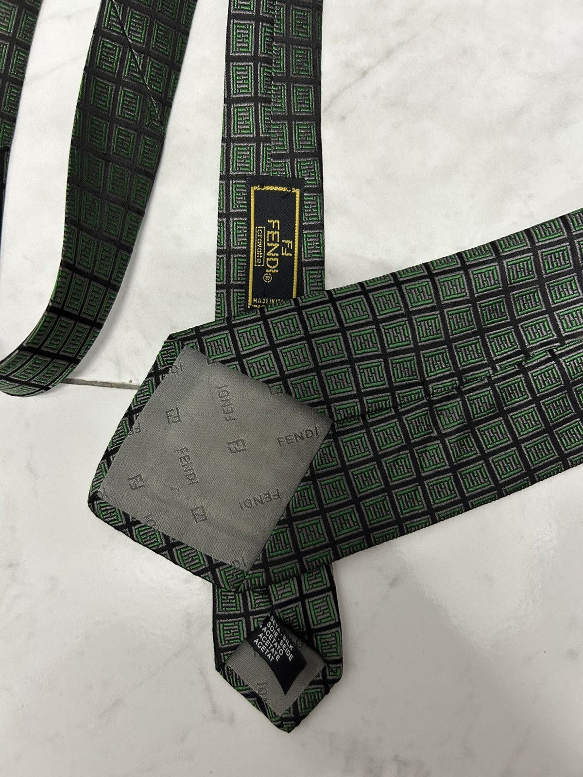 Fendi VINTAGE FENDI FF MONOGRAM TIE Size ONE SIZE - 5 Thumbnail
