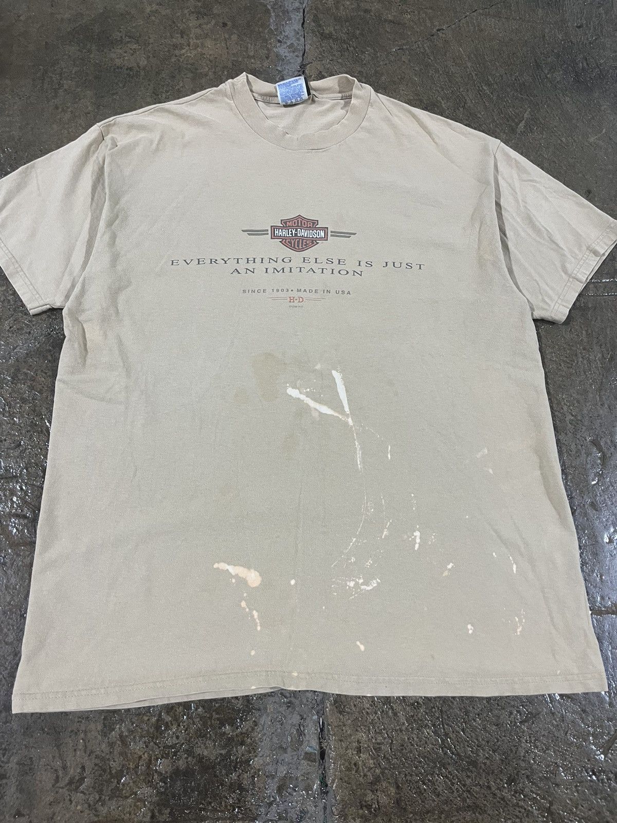 Harley Davidson × Vintage Crazy Vintage Y2K Harley Davidson Logo Biker Tee Shirt Size US XL / EU 56 / 4 - 3 Thumbnail