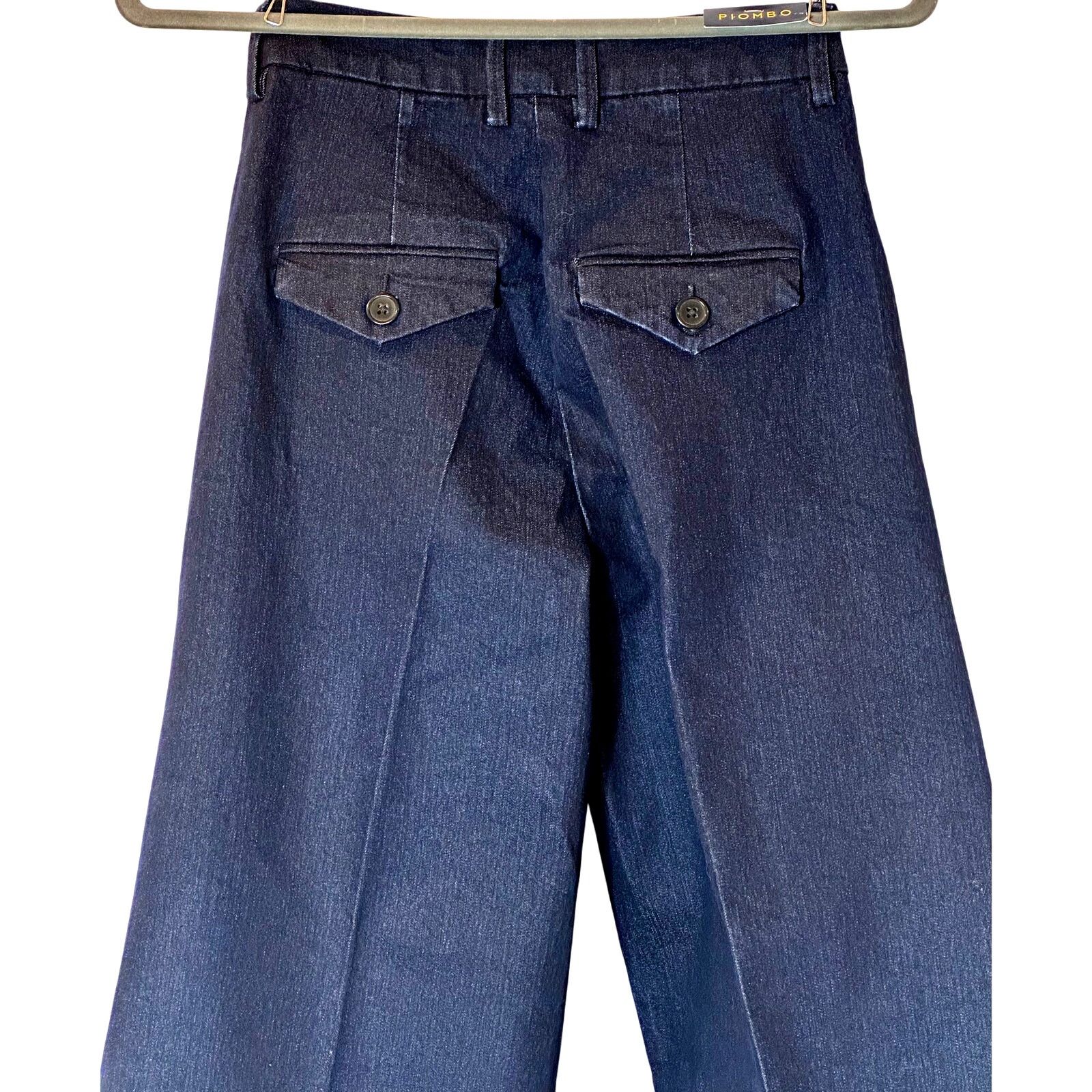 PIOMBO MP Piombo Wide Leg Womens Jeans in Blue size 2 Size 26" / US 2 / IT 38 - 10 Thumbnail
