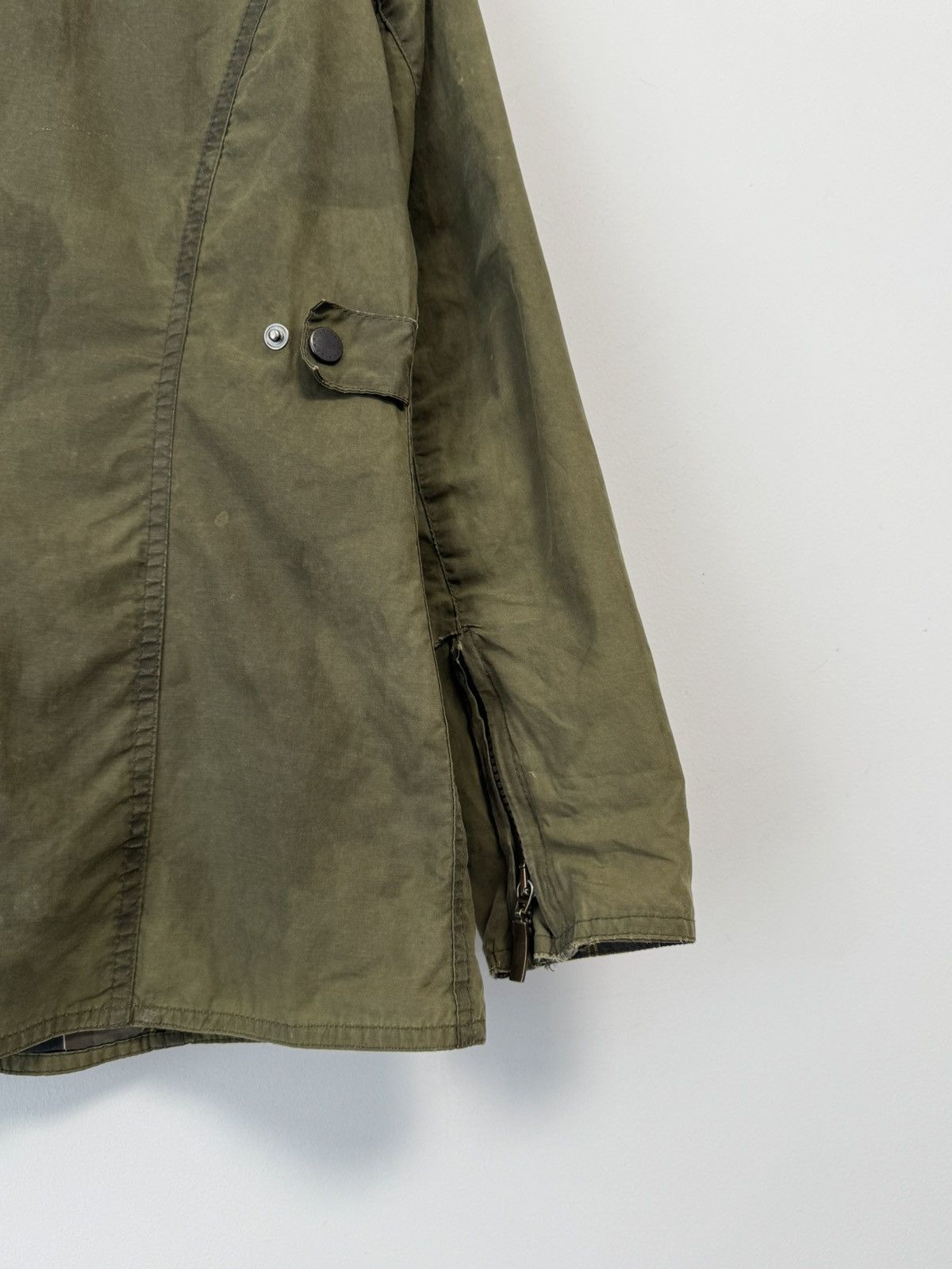 Barbour Women’s Barbour L1091 Utility Waxed Olive Jacket Wax Coat Size M / US 6-8 / IT 42-44 - 23 Thumbnail