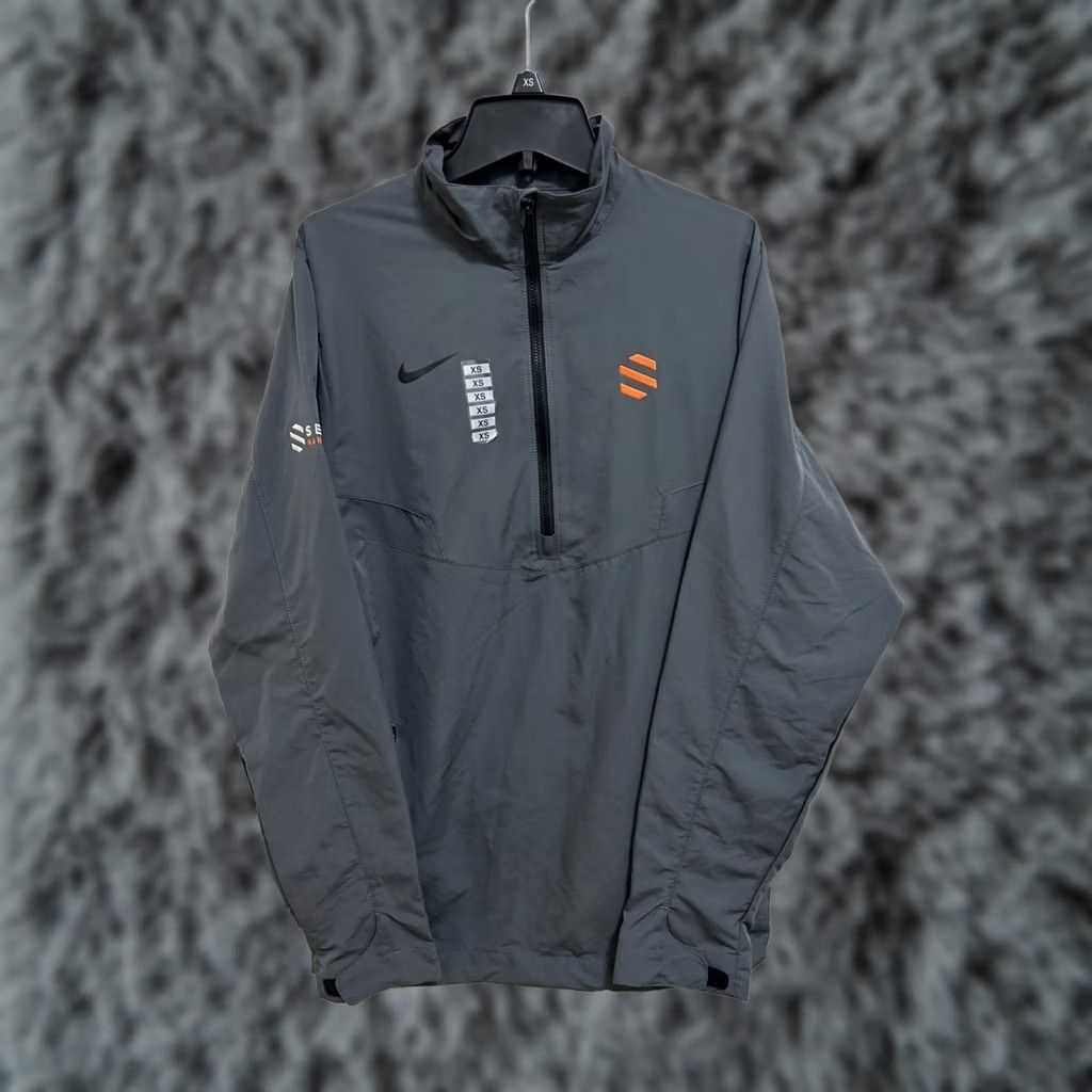 Nike Nike Golf Mens Jacket Windbreaker 1/2 Zip Lightweigh t Gray Dri-Fit Wind Shirt Athletic Outdoor Activewear Size US XS / EU 42 / 0 - 1 Thumbnail