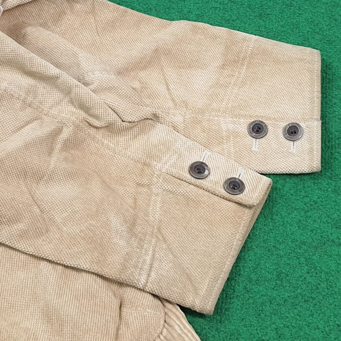 Issey Miyake Vintage 90s Issey Miyake Corduroy Chore Beige Jacket C309N19 Size US L / EU 52-54 / 3 - 4 Thumbnail