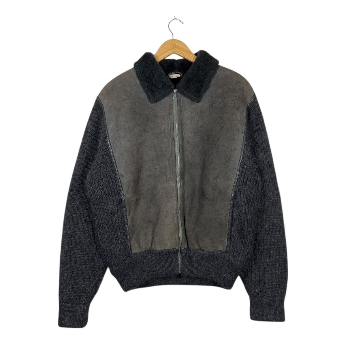 Vintage Vintage Schiatti & Co Torino Italy Shearling Leather Knit Size US L / EU 52-54 / 3 - 1 Thumbnail