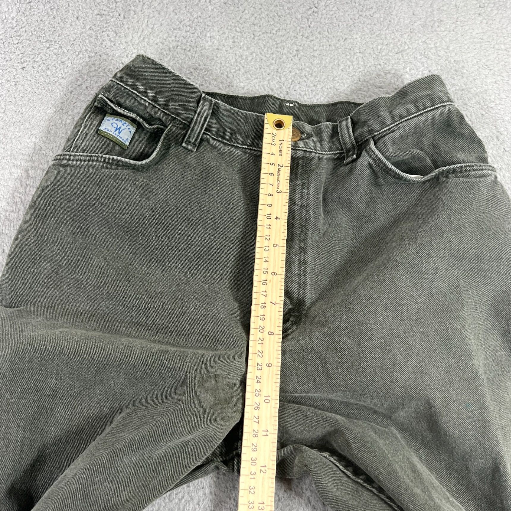 Wrangler VINTAGE Wrangler Jeans 10 27x33 Green High Rise Straight 80s Womens Size 32" / US 10 / IT 46 - 3 Thumbnail