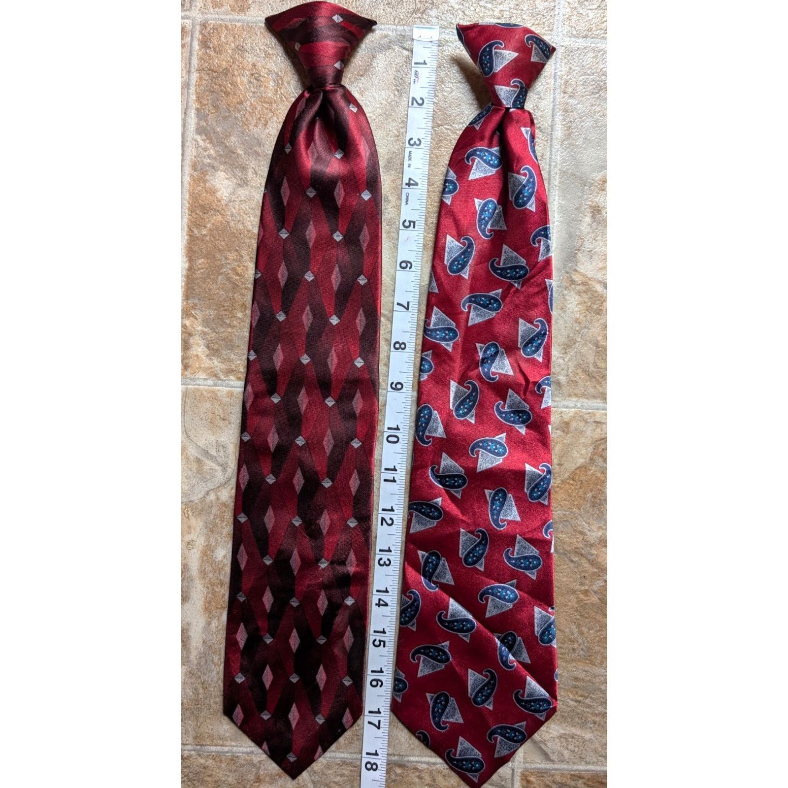 David Taylor Vintage David Taylor Mens Clip On Ties/2 Polyester Size ONE SIZE - 1 Thumbnail