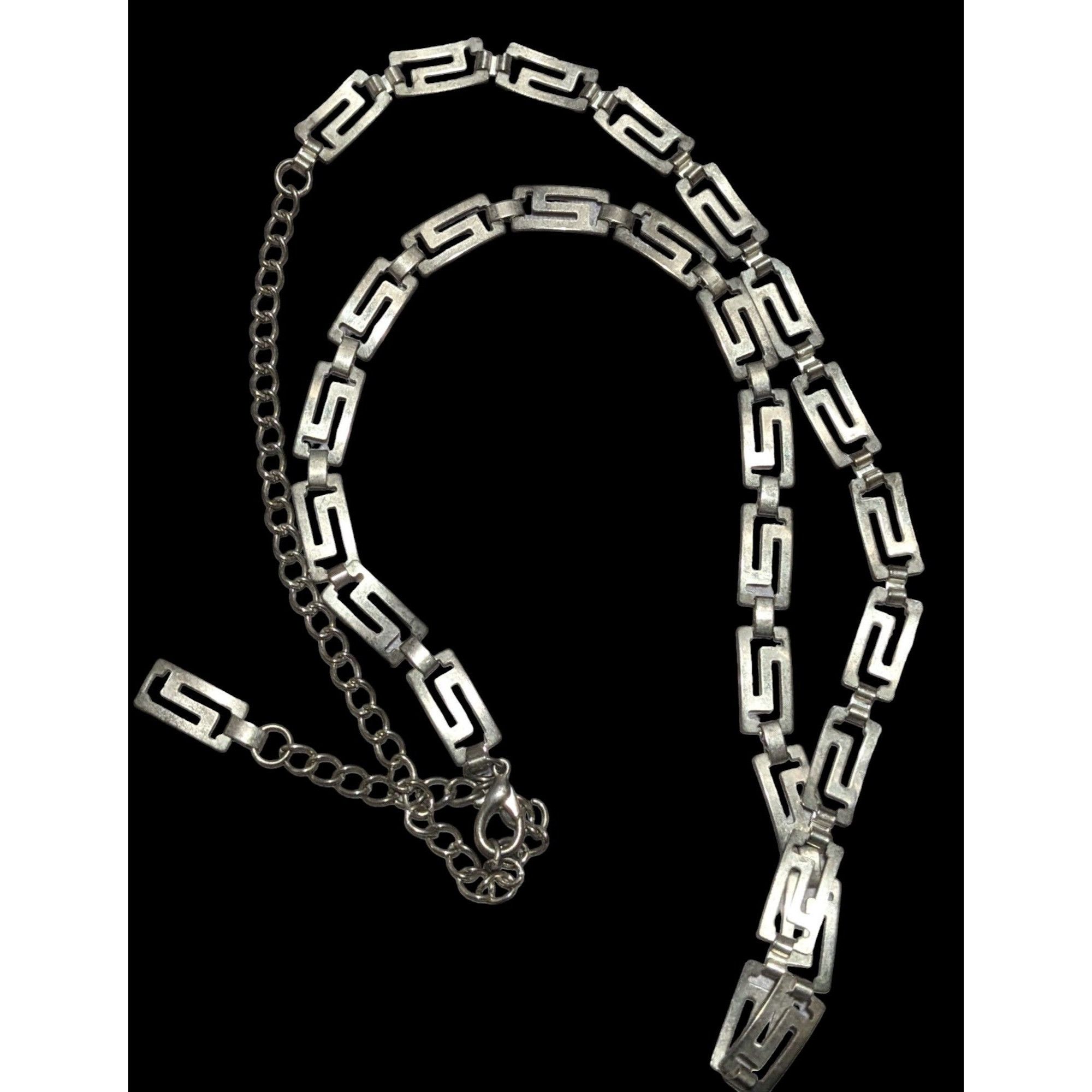 Other Retro Silver Grecian Link Chain Necklace Size ONE SIZE - 1 Thumbnail