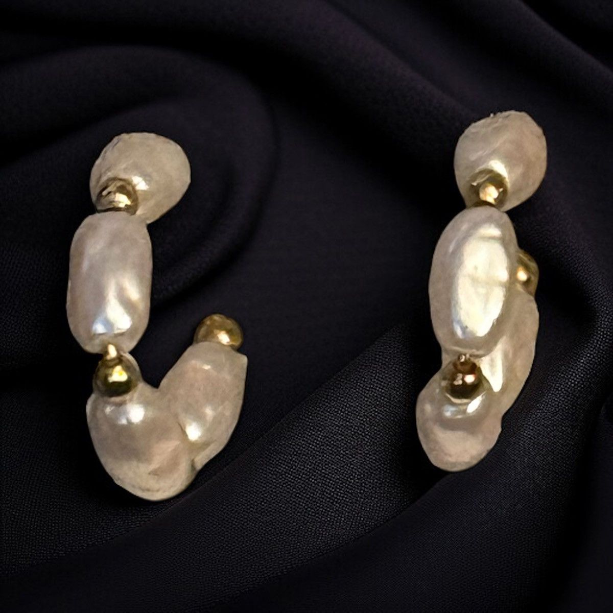 Other Faux freshwater pearl hoop earrings Size ONE SIZE - 2 Thumbnail