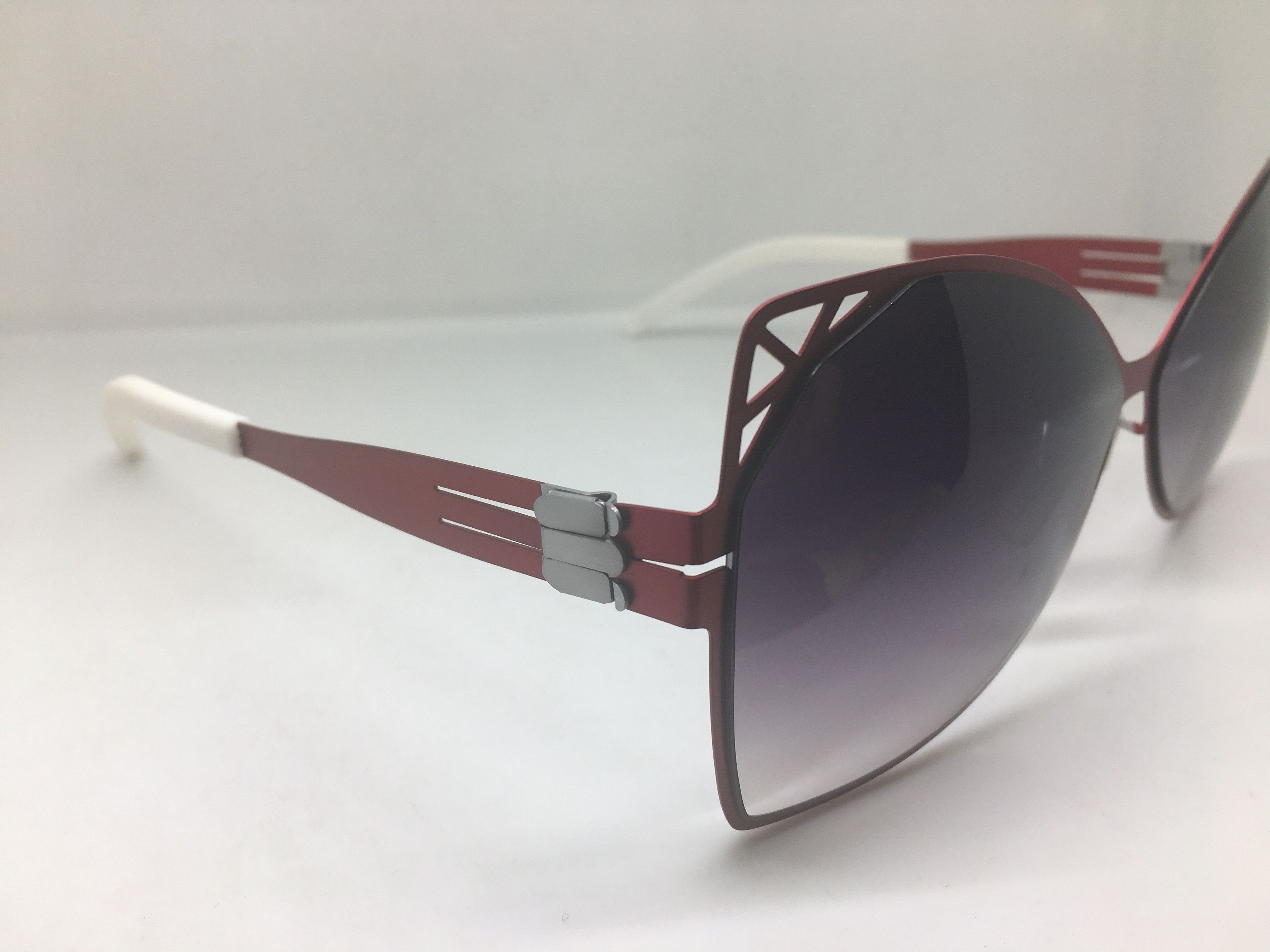 Other Red Alloy AsymmetricCat Eye Sunglasses Frame Diva Size ONE SIZE - 3 Thumbnail