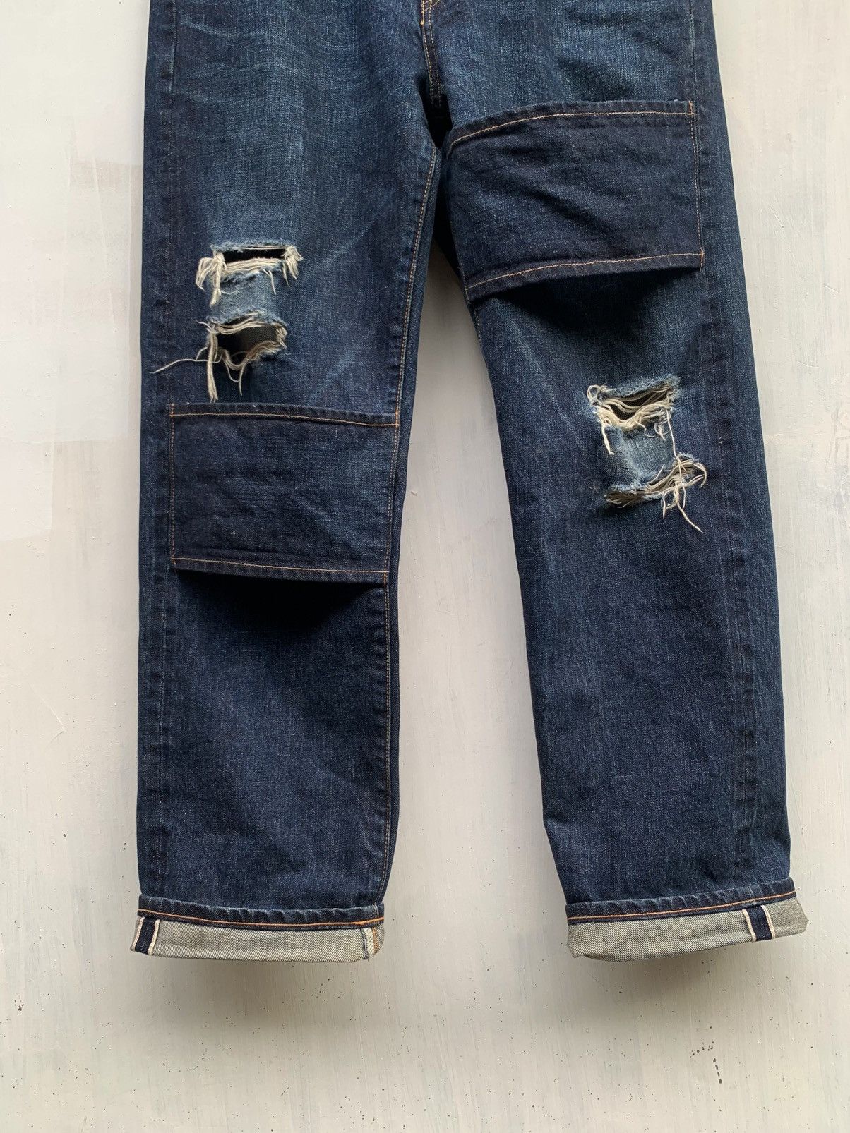 WHIZ LIMITED Japanese brand Whiz limited ripped selvedge denim if six lgb Size US 32 / EU 48 - 4 Thumbnail