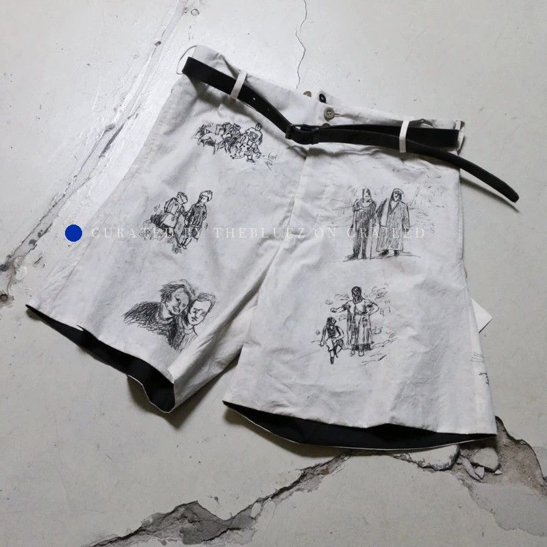 Archivio J.M. Ribot Hand-Drawn Multi-Color Shorts Size US 32 / EU 48 - 1 Thumbnail