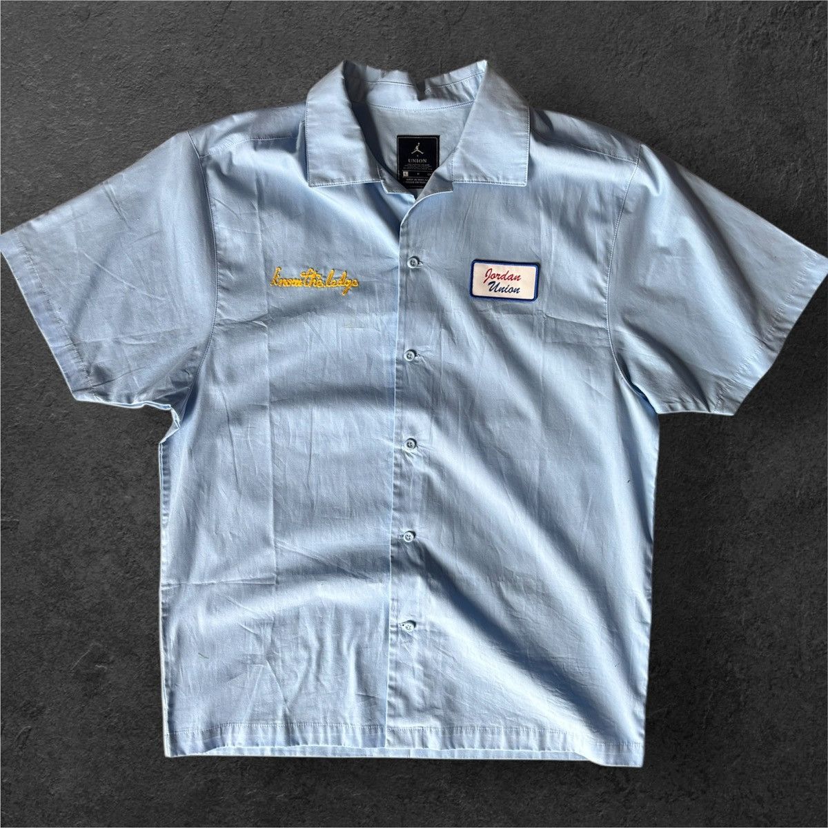Jordan Brand × Union LA JORDAN X UNION MECHANIC BLUE BUTTONS UP Size US S / EU 44-46 / 1 - 1 Thumbnail